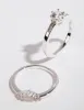 Silver Plated Round Cubic Zirconia Ring Set sold by lovisa