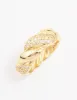 Gold Plated Cubic Zirconia Braided Ring sold by lovisa