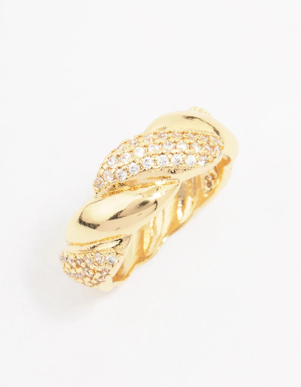 Gold Plated Cubic Zirconia Braided Ring sold by lovisa product image thumbnail 4