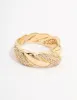 Gold Plated Cubic Zirconia Braided Ring sold by lovisa
