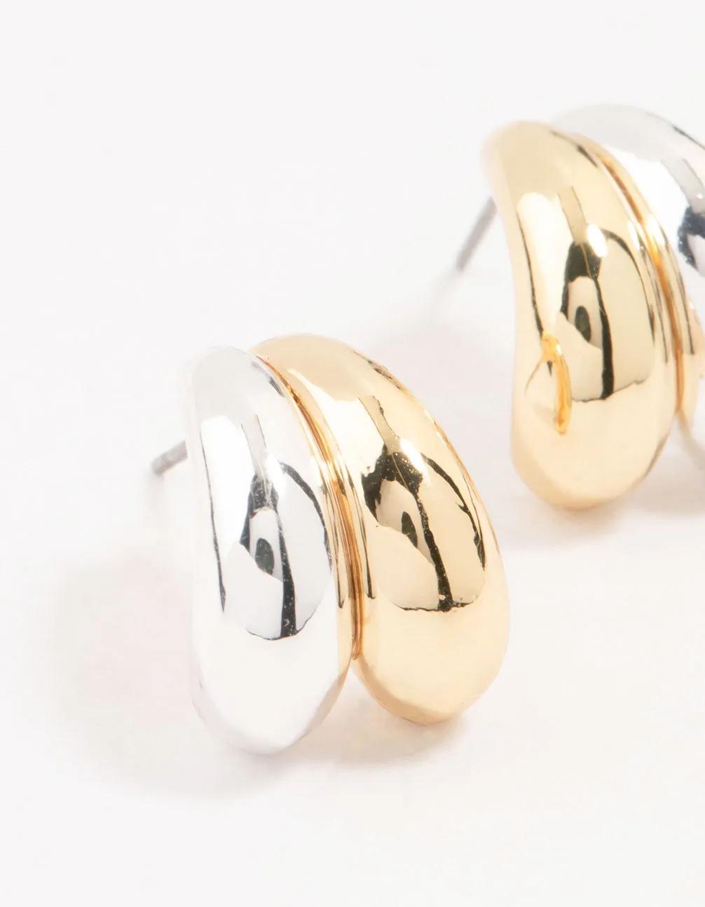 Mixed Metals Double Bubble Hoop Earrings sold by lovisa product image thumbnail 2