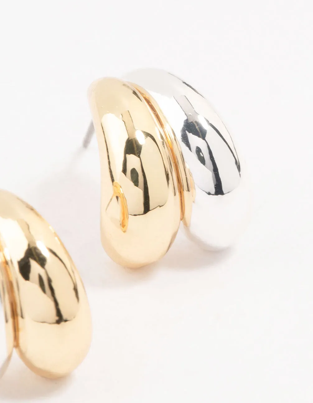 Mixed Metals Double Bubble Hoop Earrings sold by lovisa product image thumbnail 3