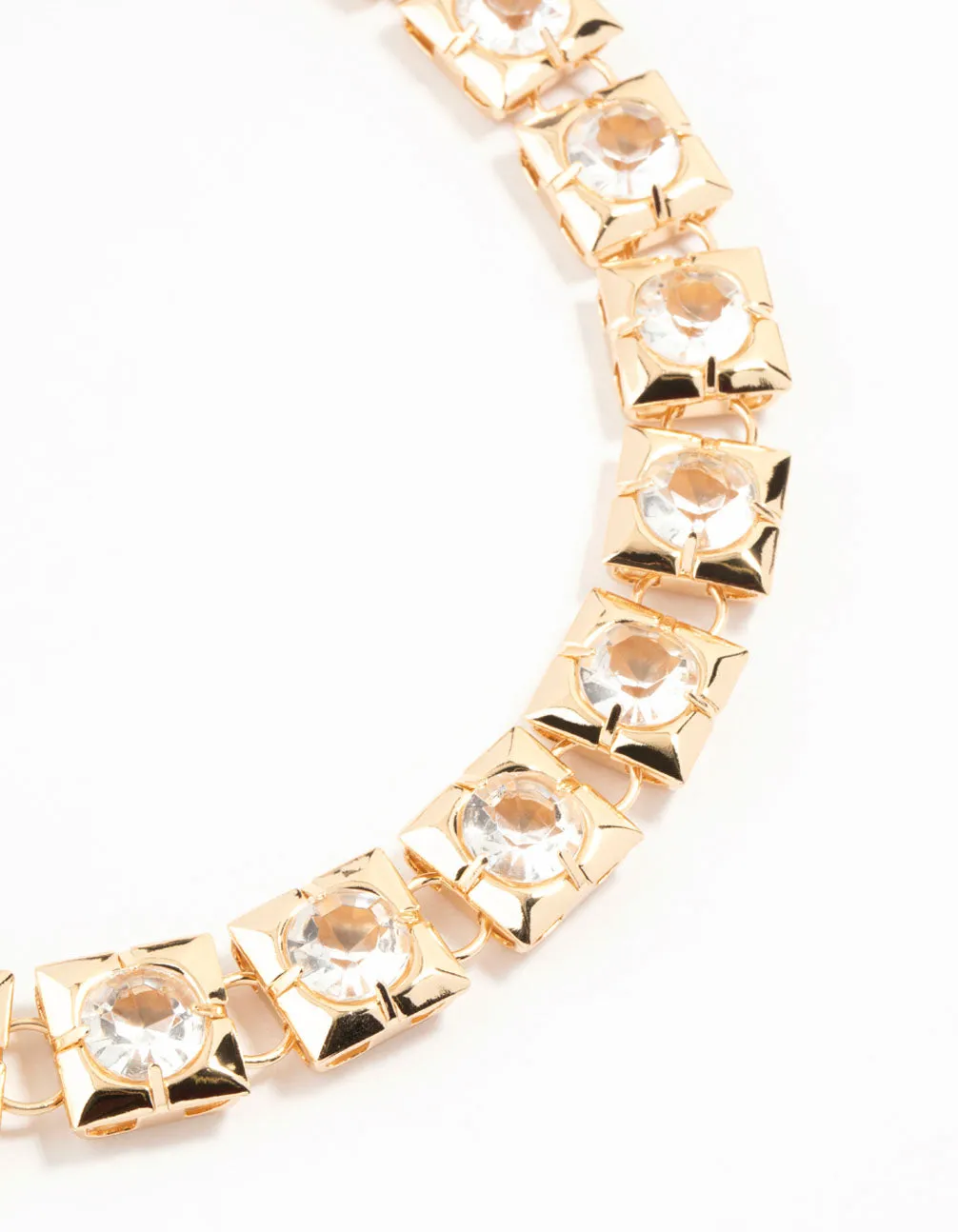 Gold Diamante Necklace sold by lovisa