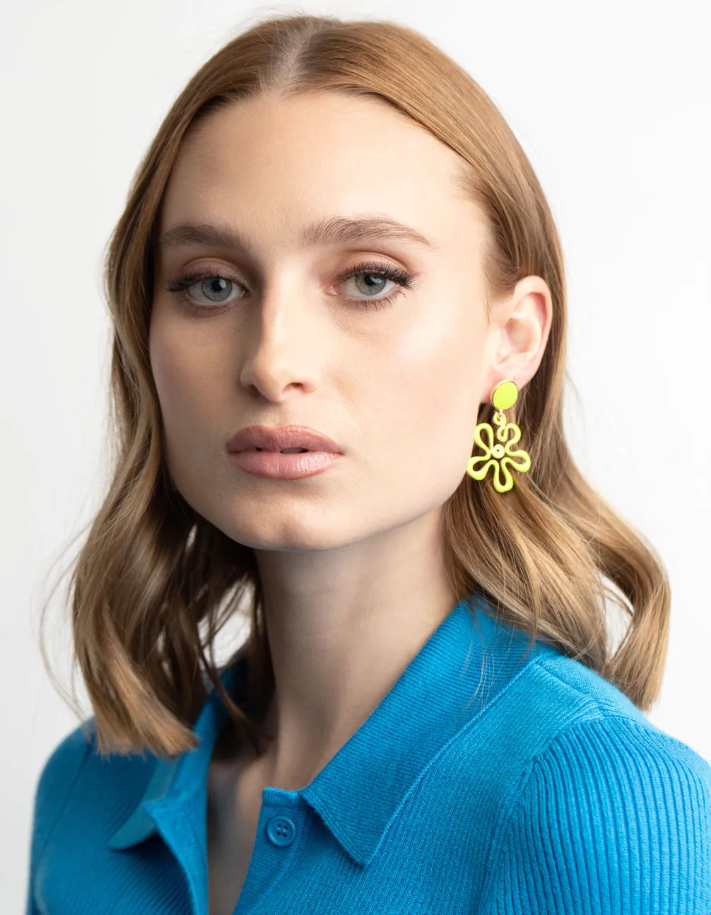 Green Circle Flower Drop Earrings sold by lovisa product image thumbnail 4