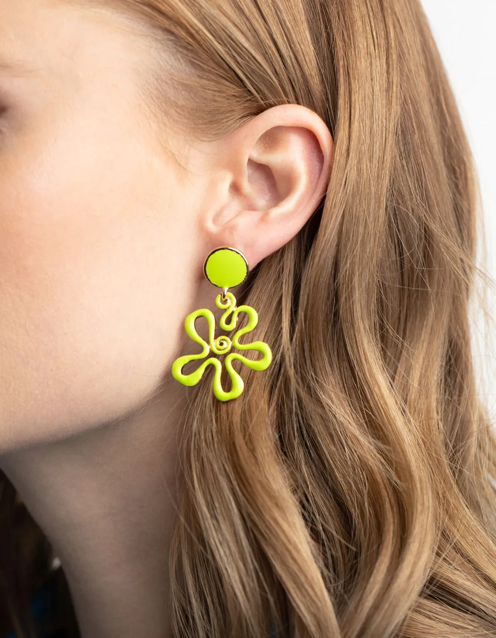 Green Circle Flower Drop Earrings sold by lovisa product image thumbnail 2