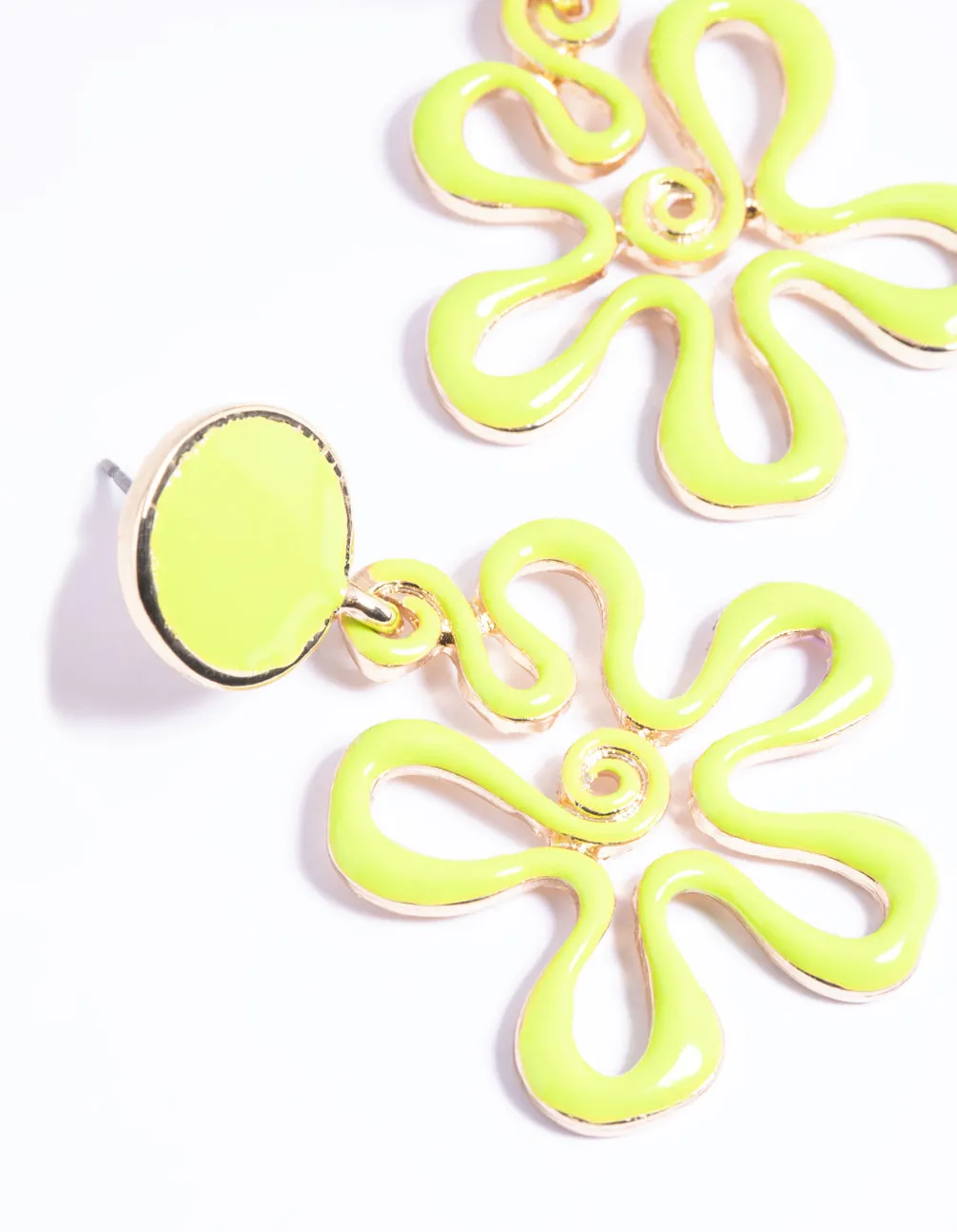 Green Circle Flower Drop Earrings sold by lovisa product image thumbnail 3
