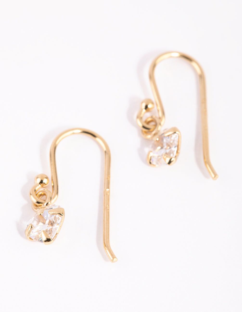 Rose Gold Plated Sterling Silver Cubic Zirconia Heart Drop Earrings sold by lovisa product image thumbnail 2