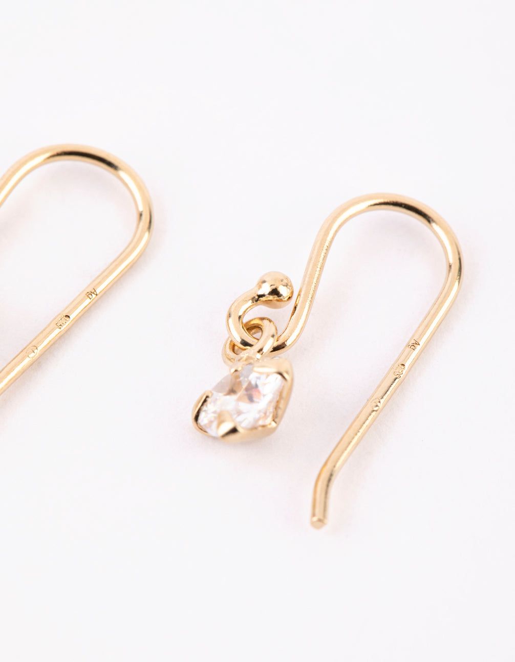 Rose Gold Plated Sterling Silver Cubic Zirconia Heart Drop Earrings sold by lovisa product image thumbnail 3