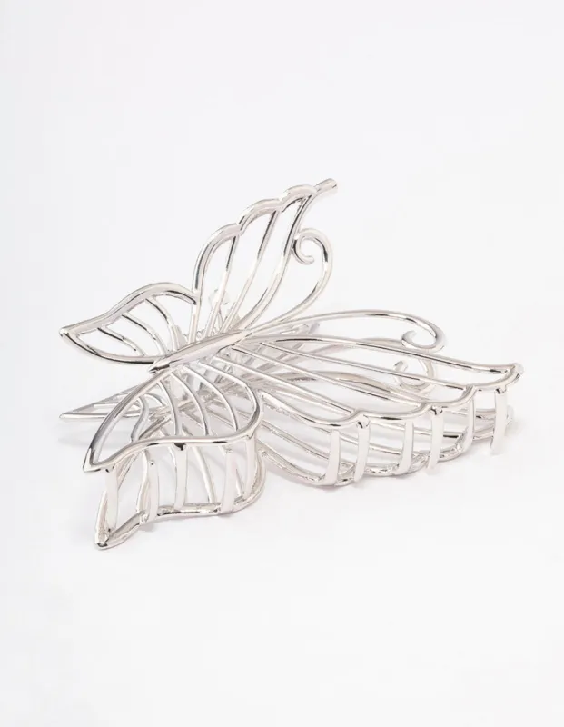 Silver Detail Butterfly Hair Claw Clip sold by lovisa