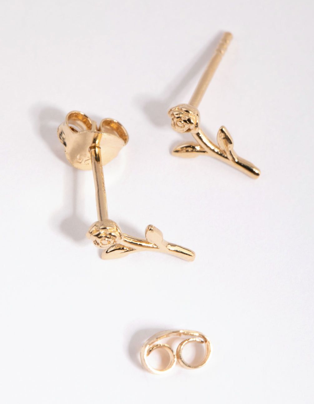 Gold Plated Sterling Silver Rose Stud Earrings sold by lovisa product image thumbnail 3