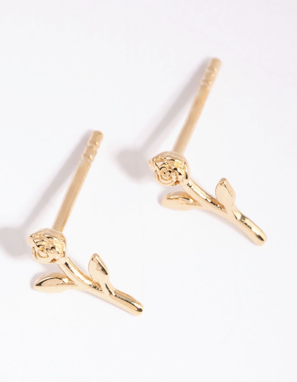 Gold Plated Sterling Silver Rose Stud Earrings sold by lovisa product image thumbnail 2