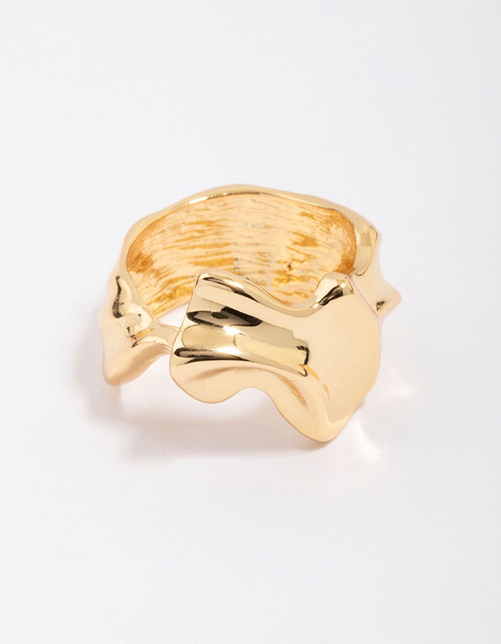 Gold Plated Molten Texture Band Ring sold by lovisa product image thumbnail 3
