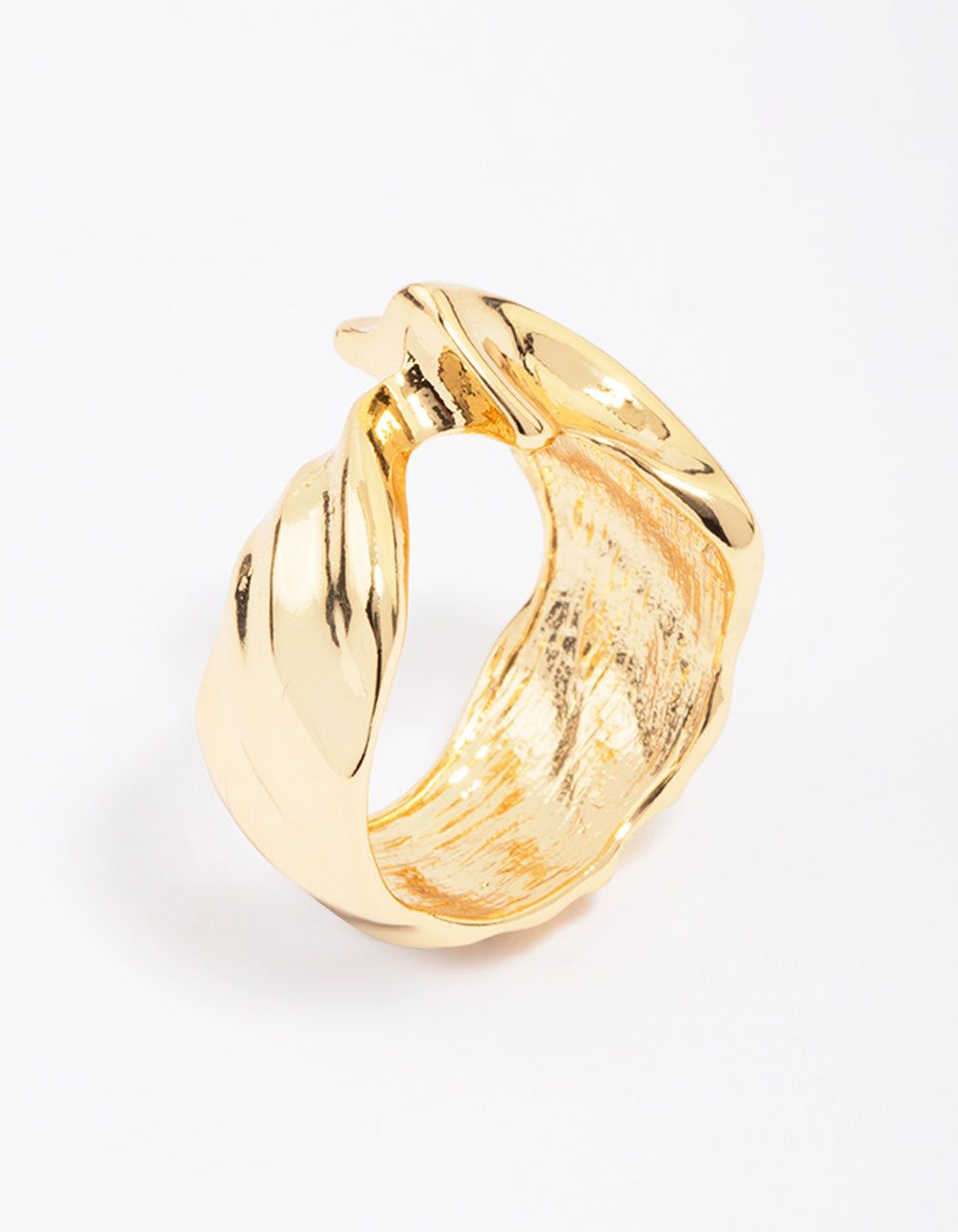 Gold Plated Molten Texture Band Ring sold by lovisa product image thumbnail 2