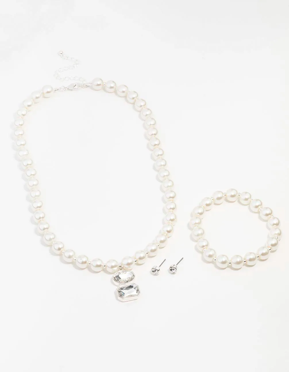 Silver Pearl & Diamante Matching Jewellery Set sold by lovisa product image thumbnail 2