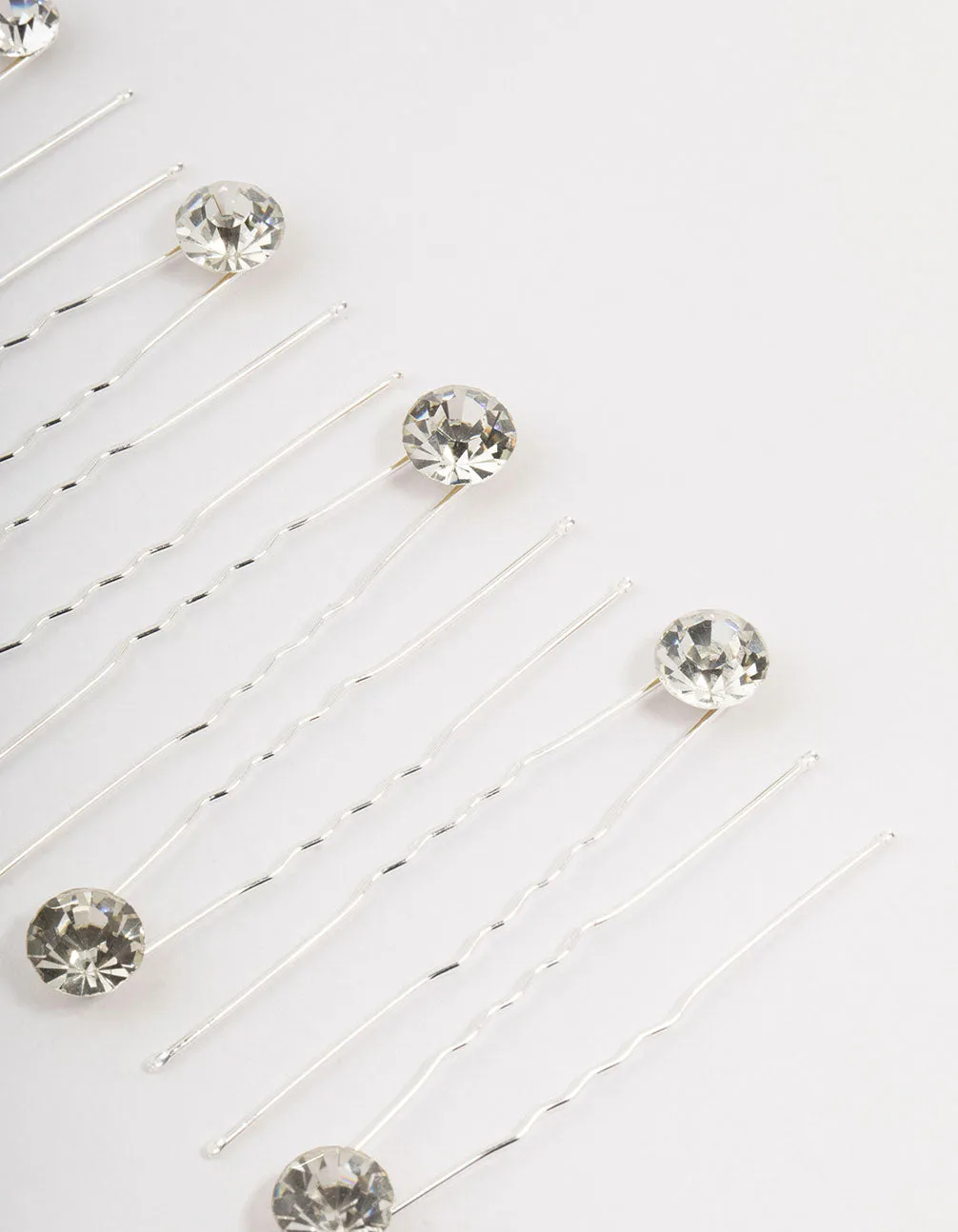 Silver Crystal Mixed Bridal Pins 10-Pack sold by lovisa product image thumbnail 3