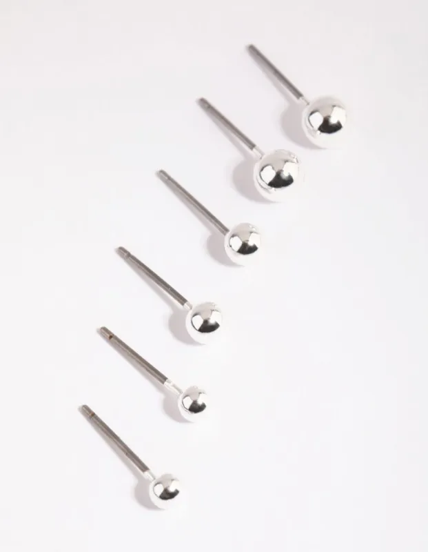 Silver Dainty Stud Earring Pack sold by lovisa