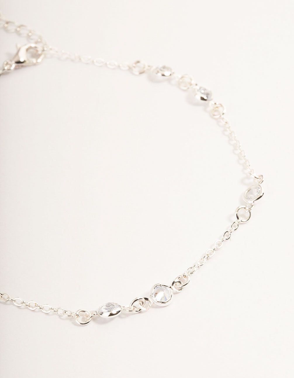 Silver Cubic Zirconia Station Anklet sold by lovisa product image thumbnail 2