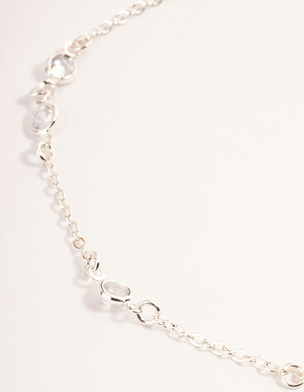 Silver Cubic Zirconia Station Anklet sold by lovisa product image thumbnail 3