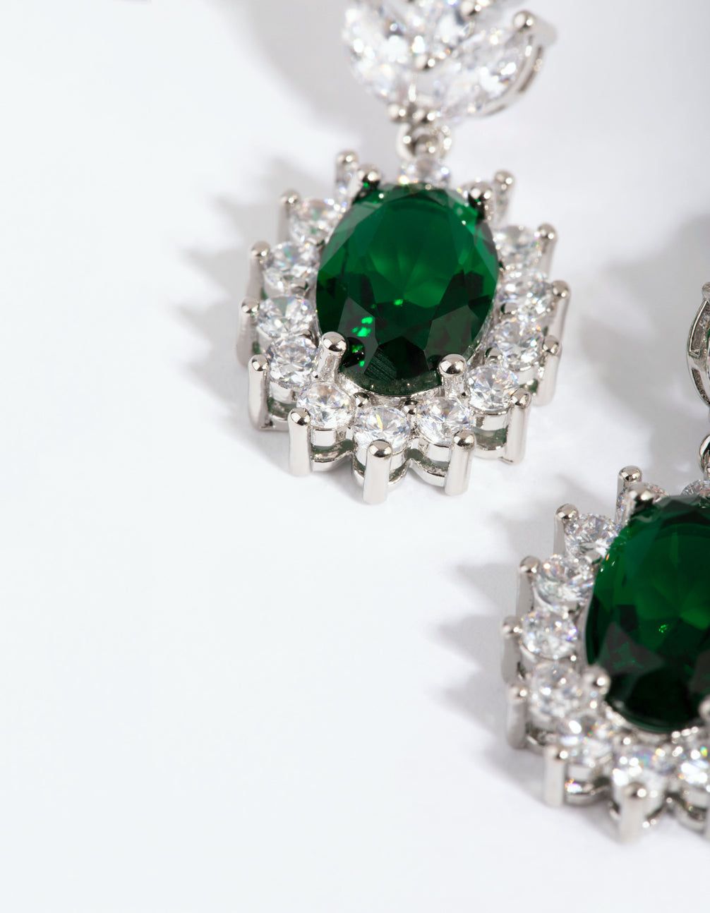 Emerald Diamond Simulant Oval Drop Earrings sold by lovisa product image thumbnail 2