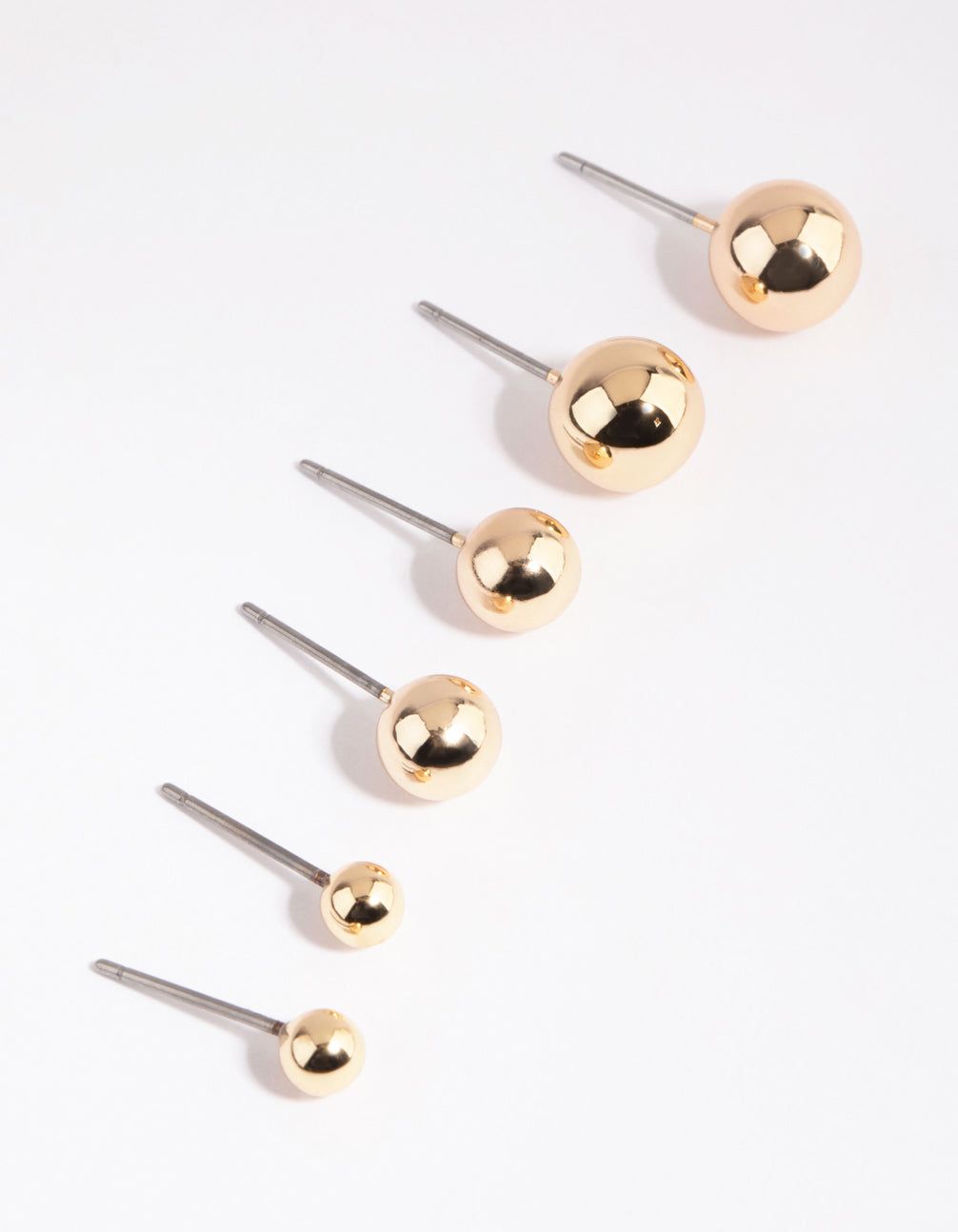 Gold Simple Stud Earring Pack sold by lovisa
