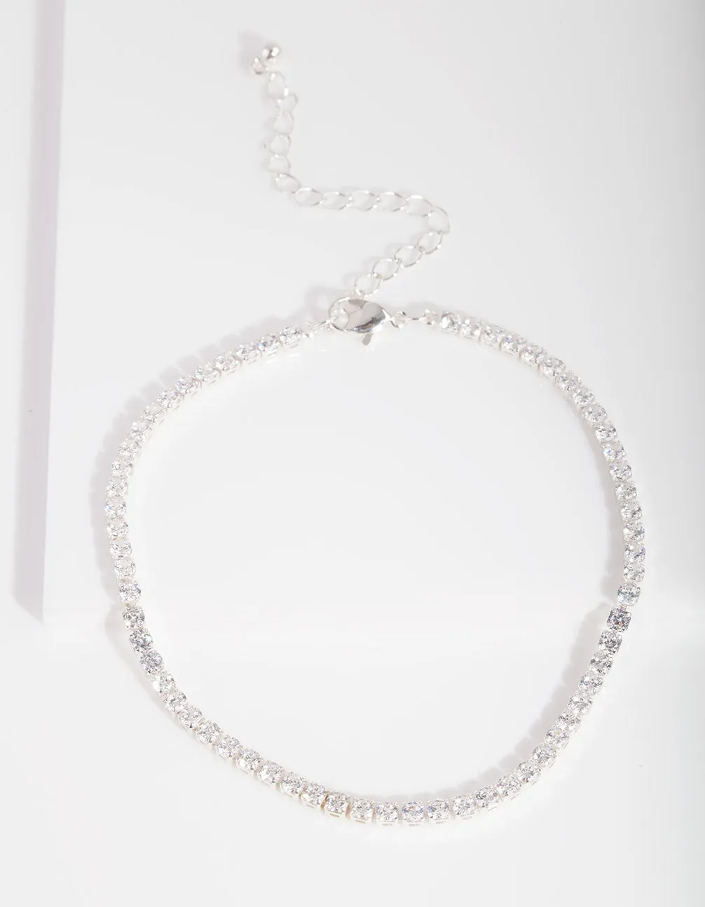 Silver Cubic Zirconia Cupchain Anklet sold by lovisa