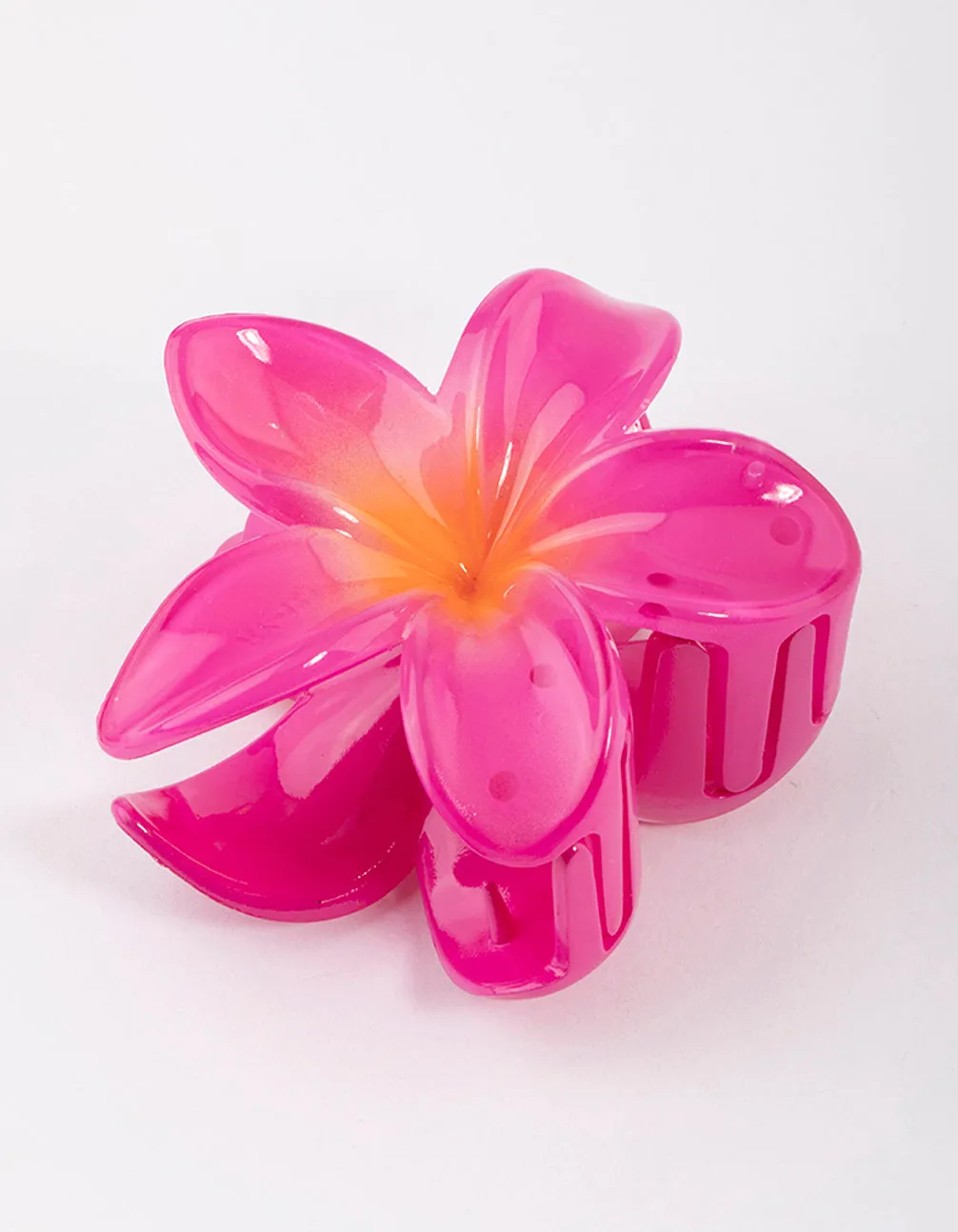 Acrylic Pink Tropical Flower Claw Clip sold by lovisa