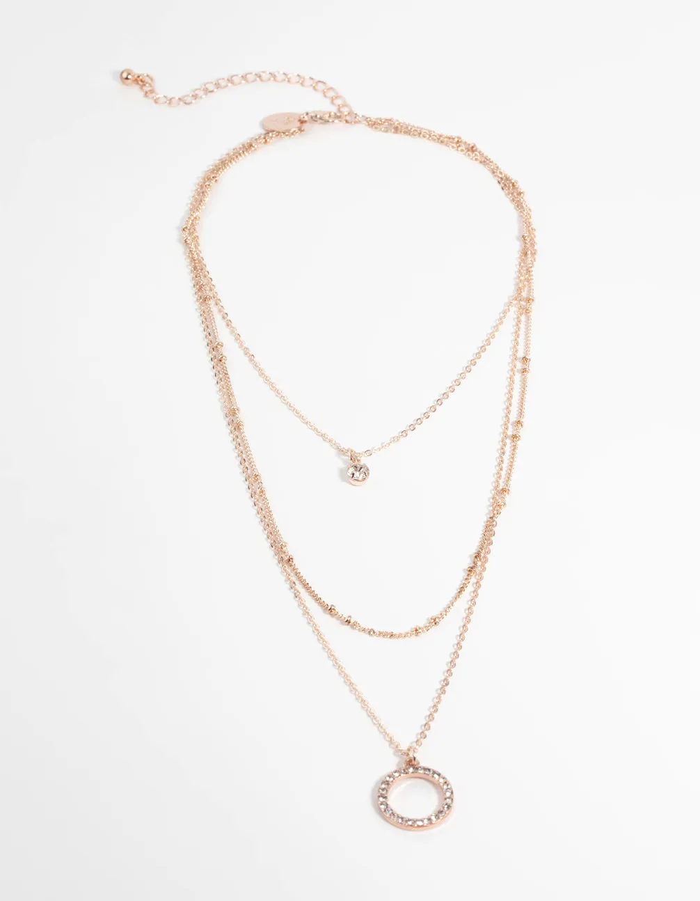 Rose Gold Diamante Necklace sold by lovisa product image thumbnail 2