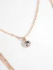 Rose Gold Diamante Necklace sold by lovisa