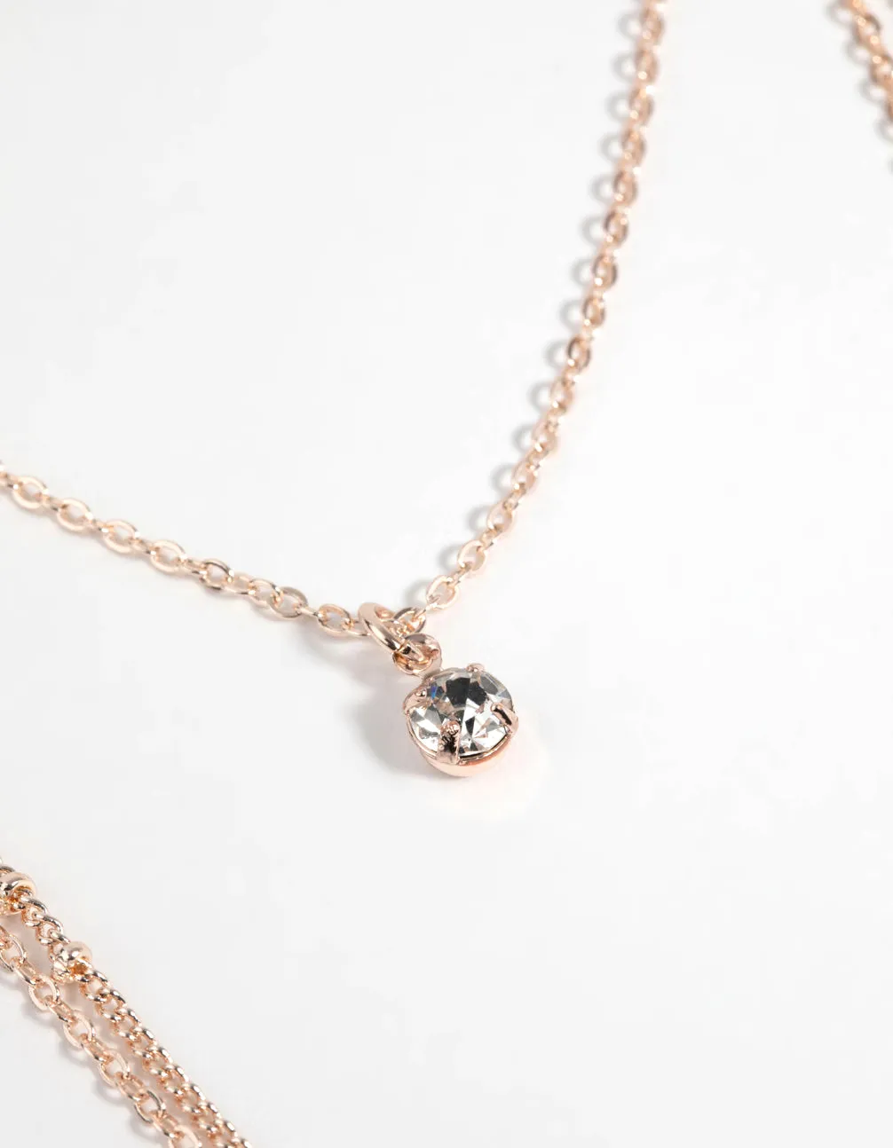 Rose Gold Diamante Necklace sold by lovisa product image thumbnail 3