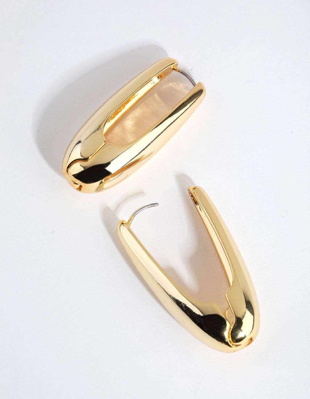 Gold Plated Oval Drop Earrings sold by lovisa product image thumbnail 3