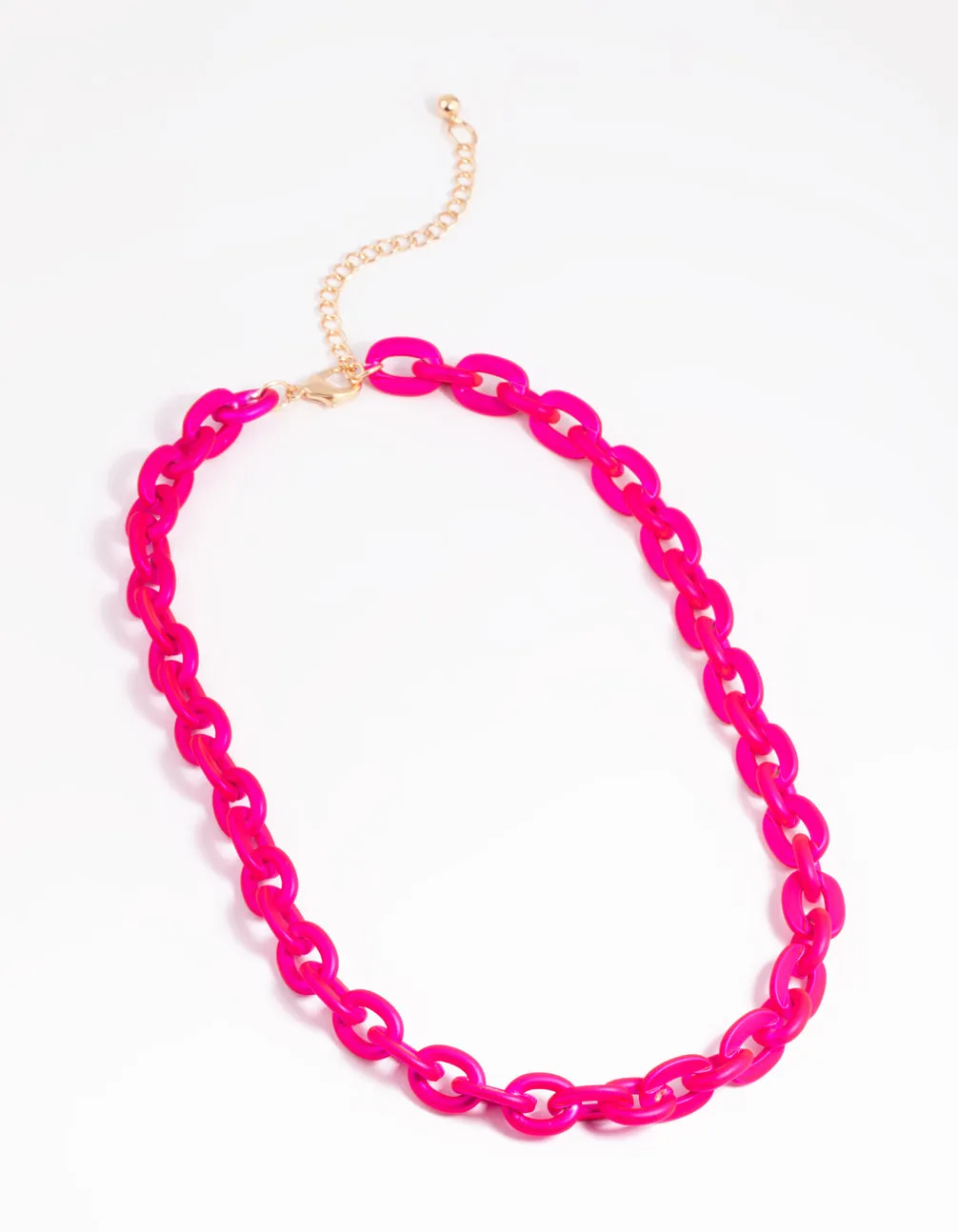 Matte Pink Chain Necklace sold by lovisa product image thumbnail 3