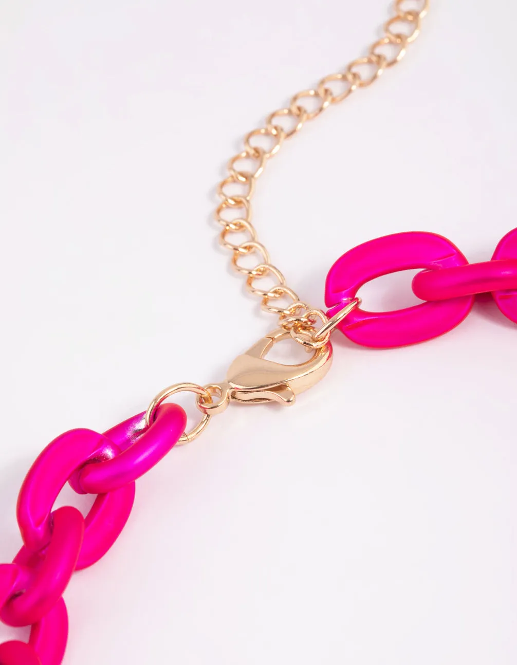 Matte Pink Chain Necklace sold by lovisa product image thumbnail 4