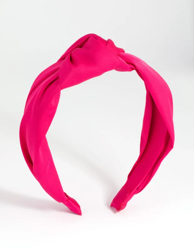 PInk Twisted Knot Headband sold by lovisa