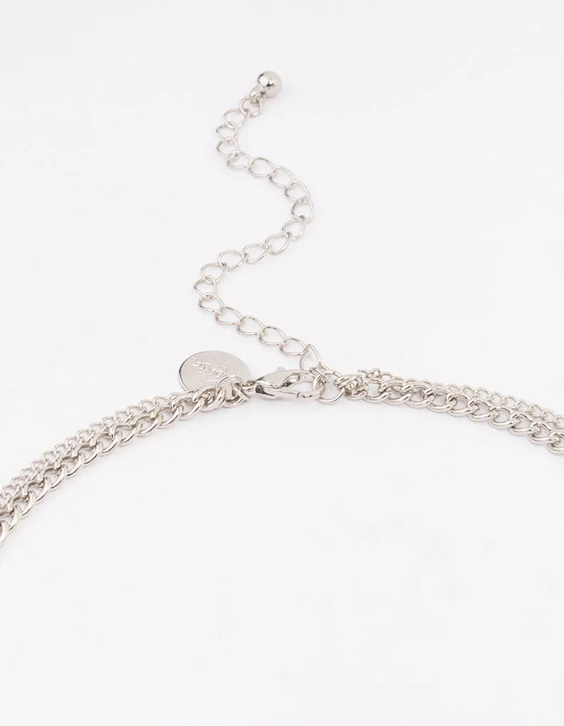 Rhodium Layered Circle Necklace sold by lovisa product image thumbnail 3