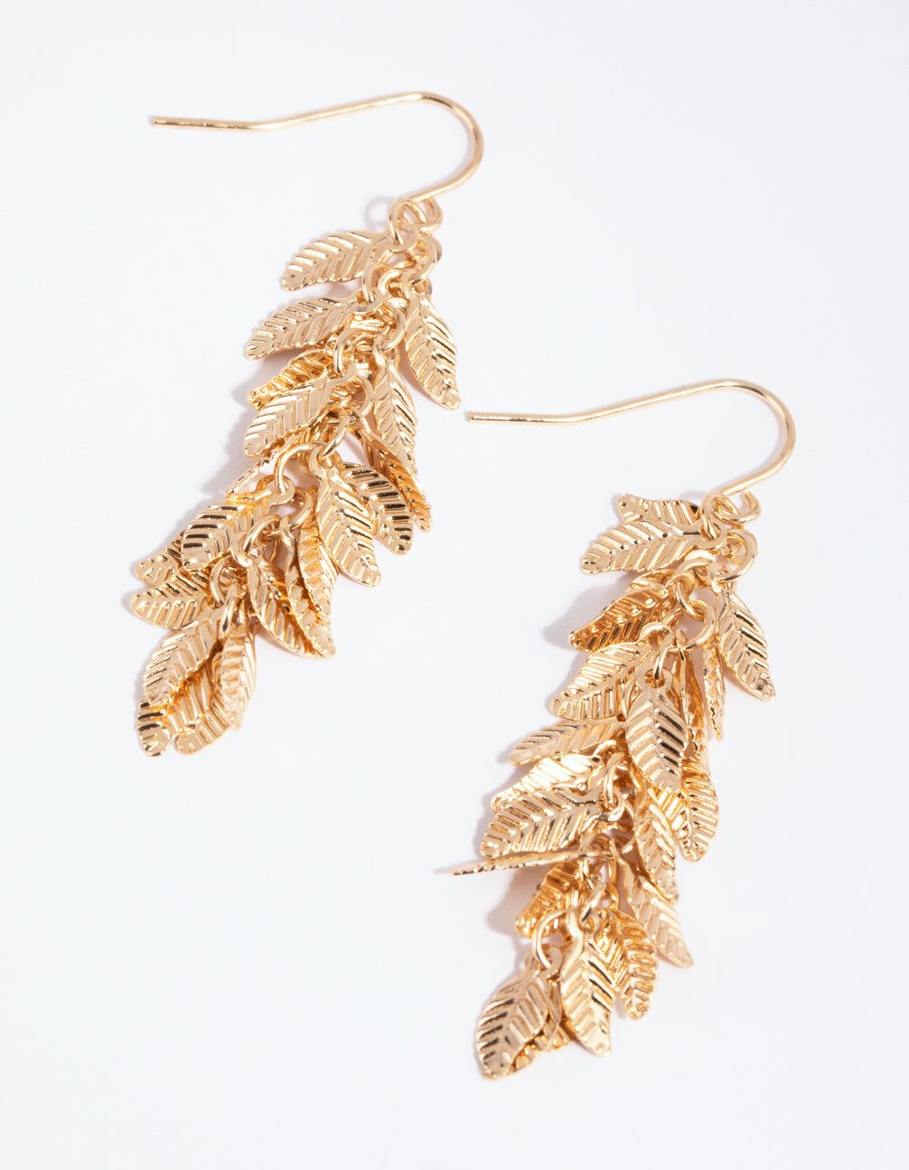 Gold Jingle Leaf Drop Earrings sold by lovisa