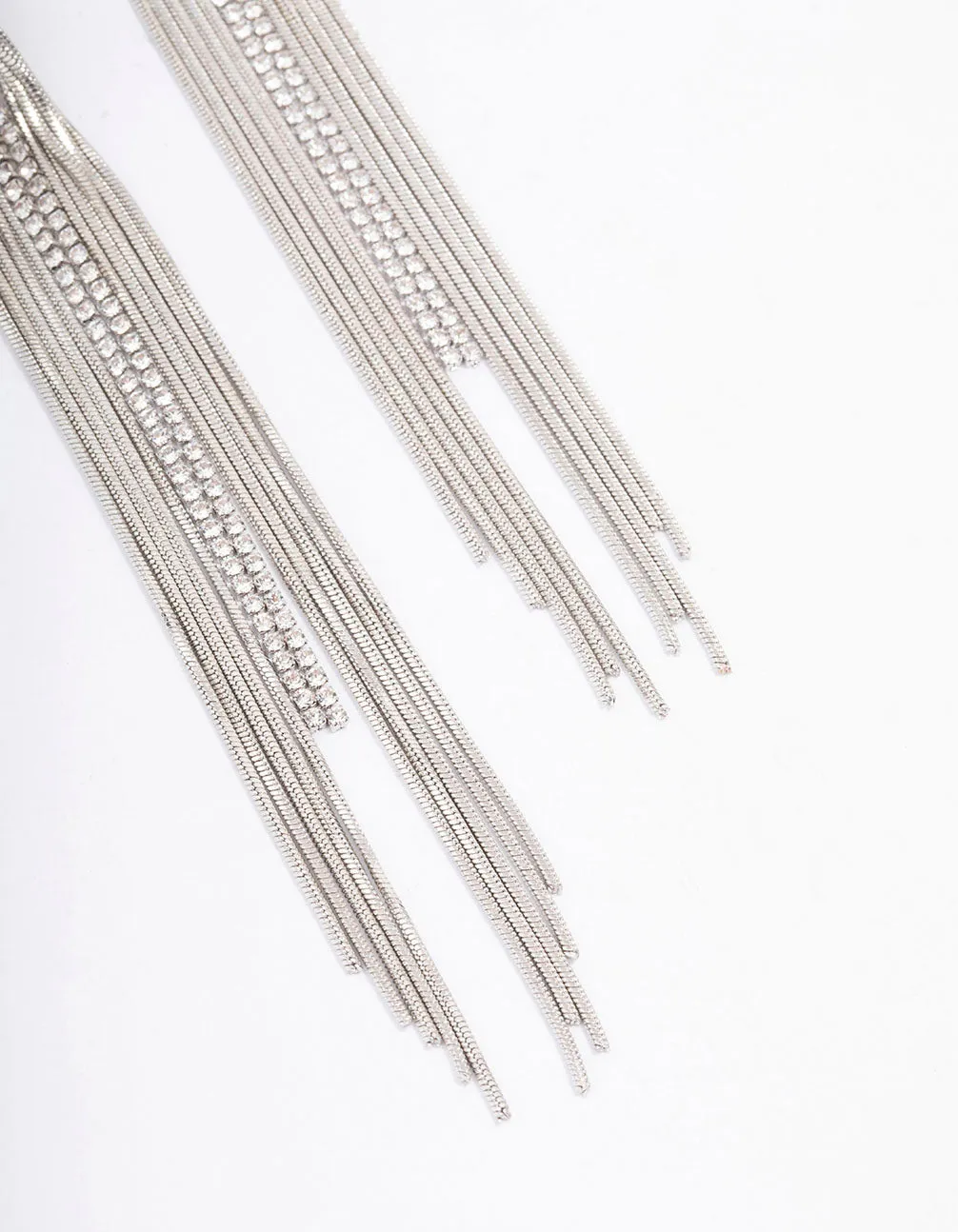 Silver Swirl Cup Chain Drop Earrings sold by lovisa product image thumbnail 3