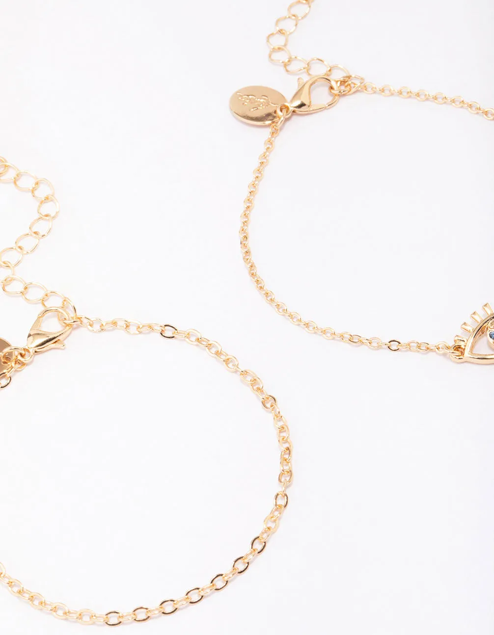 Gold Evil Eye Bracelet 3-Pack sold by lovisa product image thumbnail 2