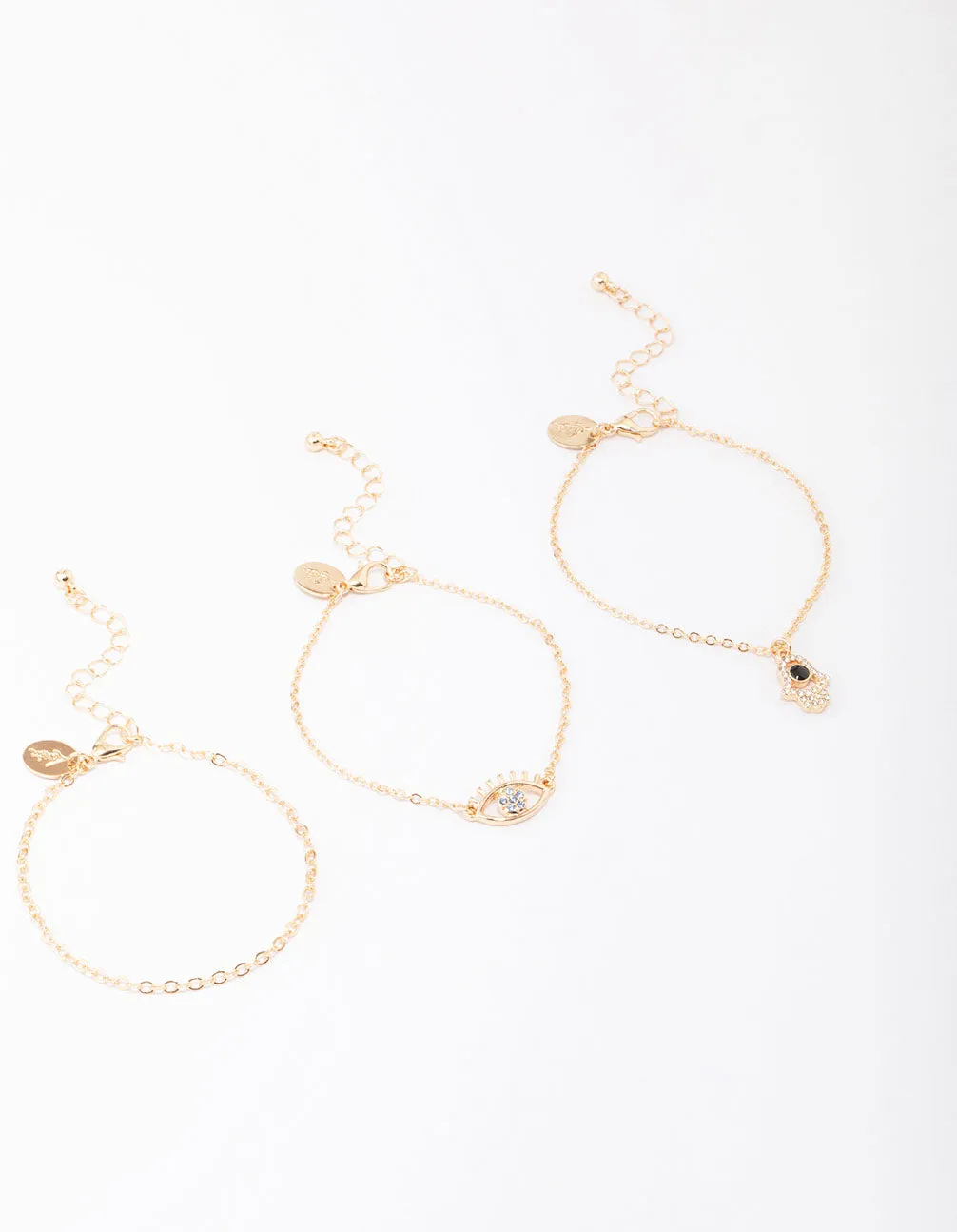 Gold Evil Eye Bracelet 3-Pack sold by lovisa