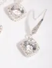 Silver Square Cut Cubic Zirconia Necklace & Earrings Set sold by lovisa