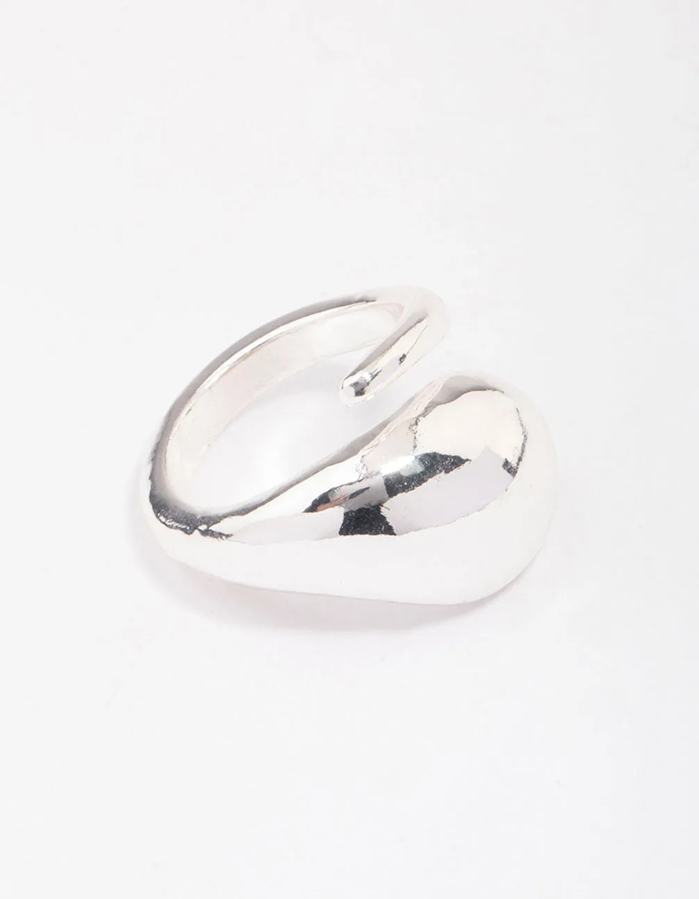 Silver Plated Puffy Cocktail Ring sold by lovisa