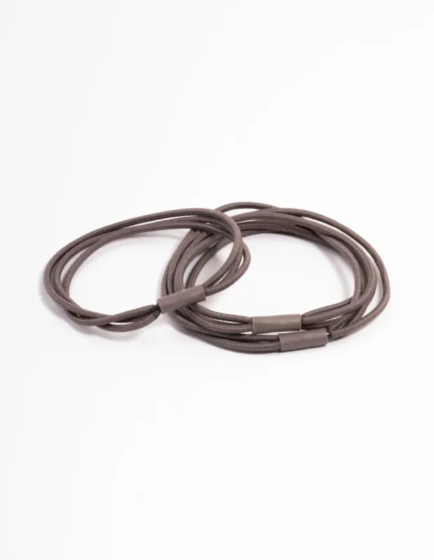 Brown Fabric Hair Tie Pack sold by lovisa