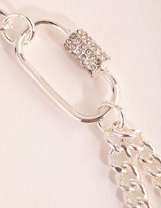 Silver Chain & Link Necklace sold by lovisa