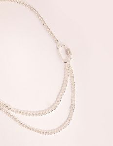 Silver Chain & Link Necklace sold by lovisa