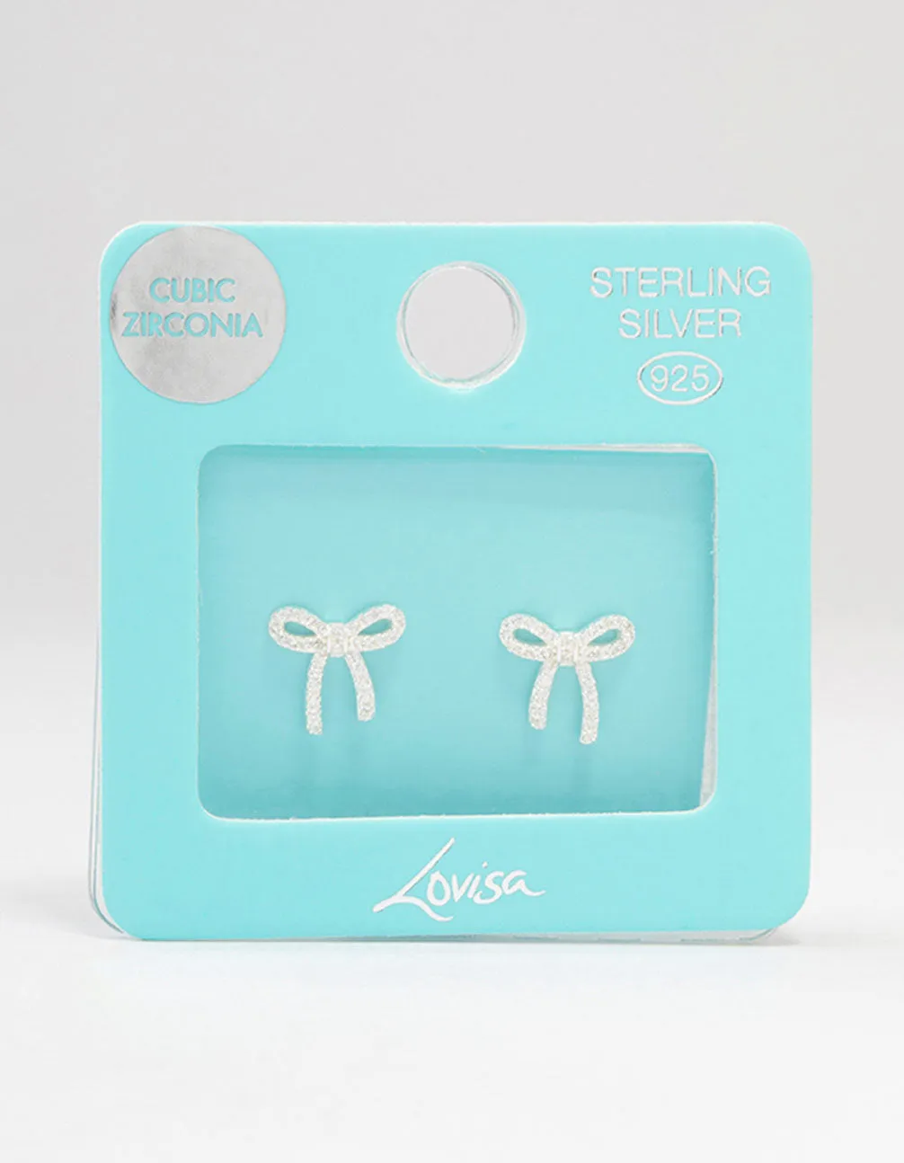 Sterling Silver Cubic Zirconia Bow Stud Earrings sold by lovisa product image thumbnail 3