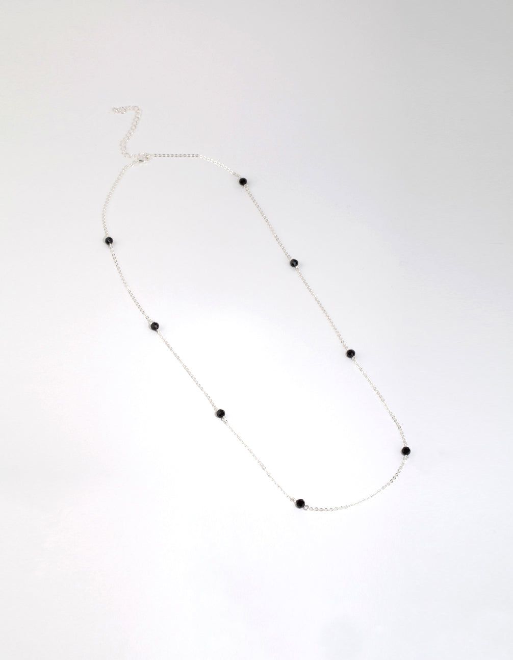 Silver Facet Bead Long Necklace sold by lovisa product image thumbnail 2