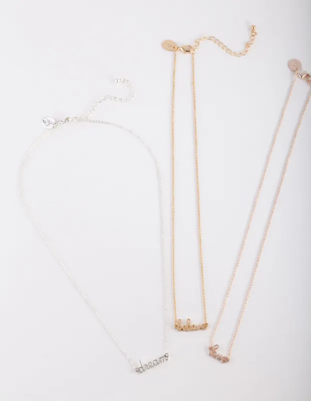 GXM MM LOVE BELIEVE DREAM NL sold by lovisa