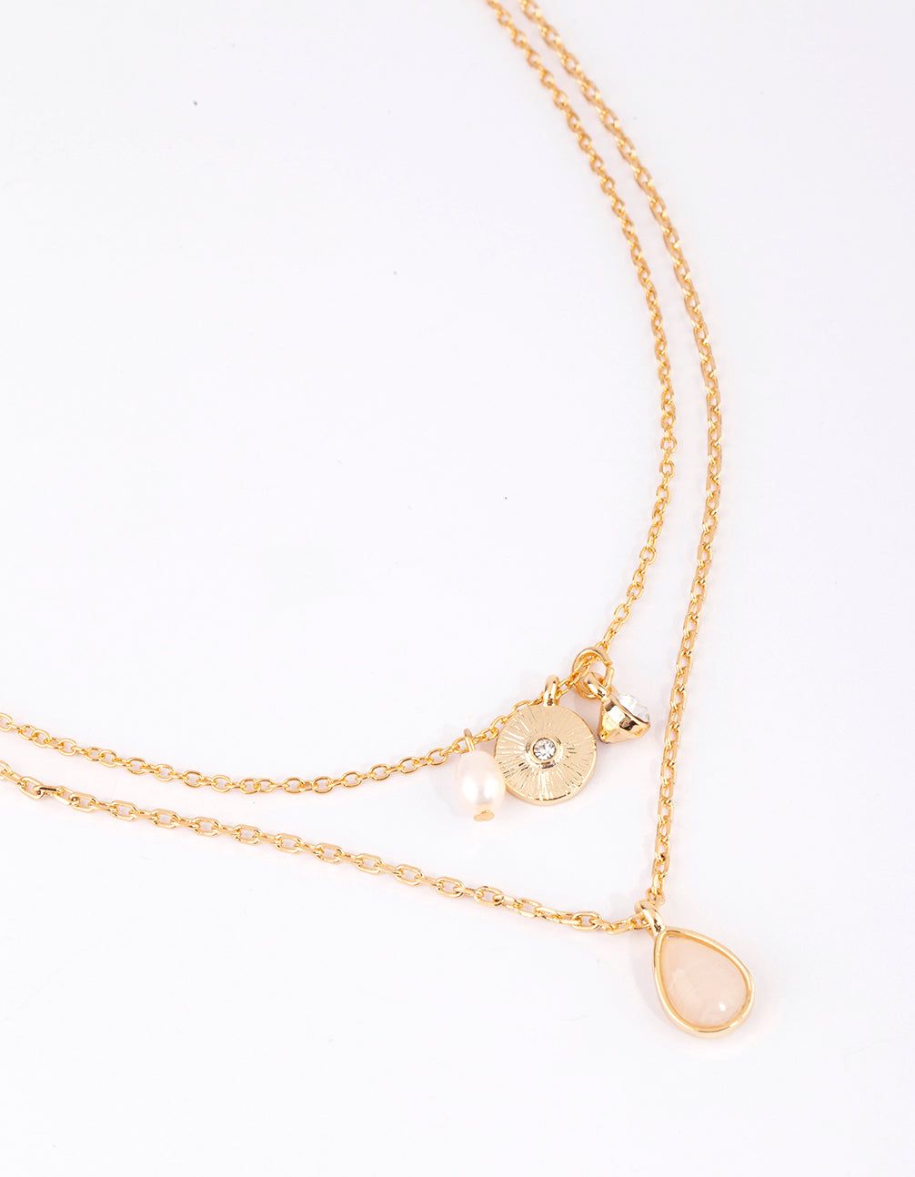Gold Plated Charm Necklace Set sold by lovisa