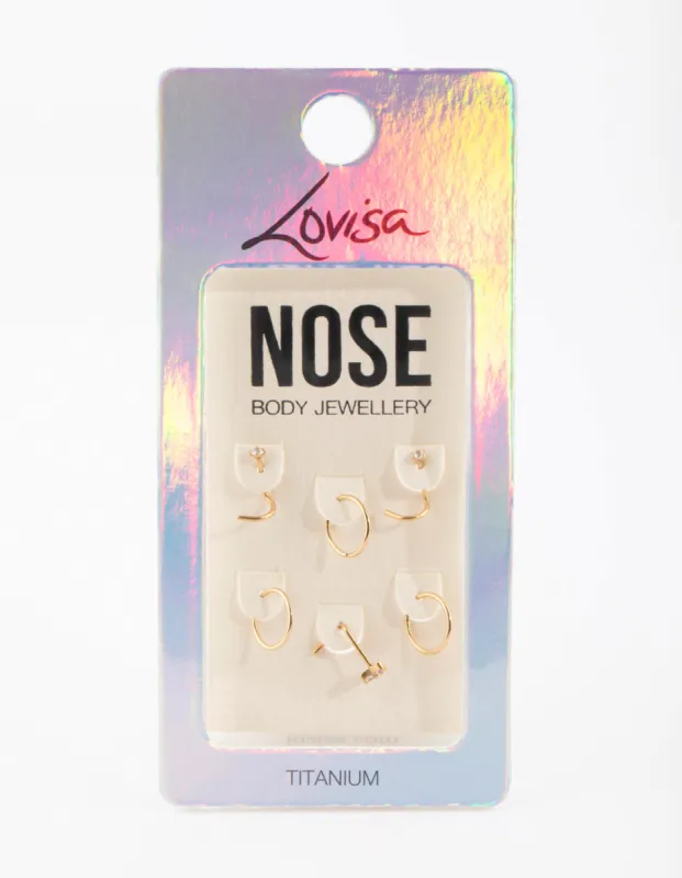 Titanium Diamante Nose Studs sold by lovisa