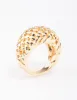 Gold Plated Woven Dome Cocktail Ring sold by lovisa