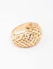 Gold Plated Woven Dome Cocktail Ring sold by lovisa